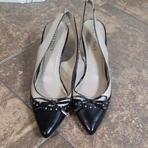 Ellen Tracy Black and White Women's Slingback Shoes